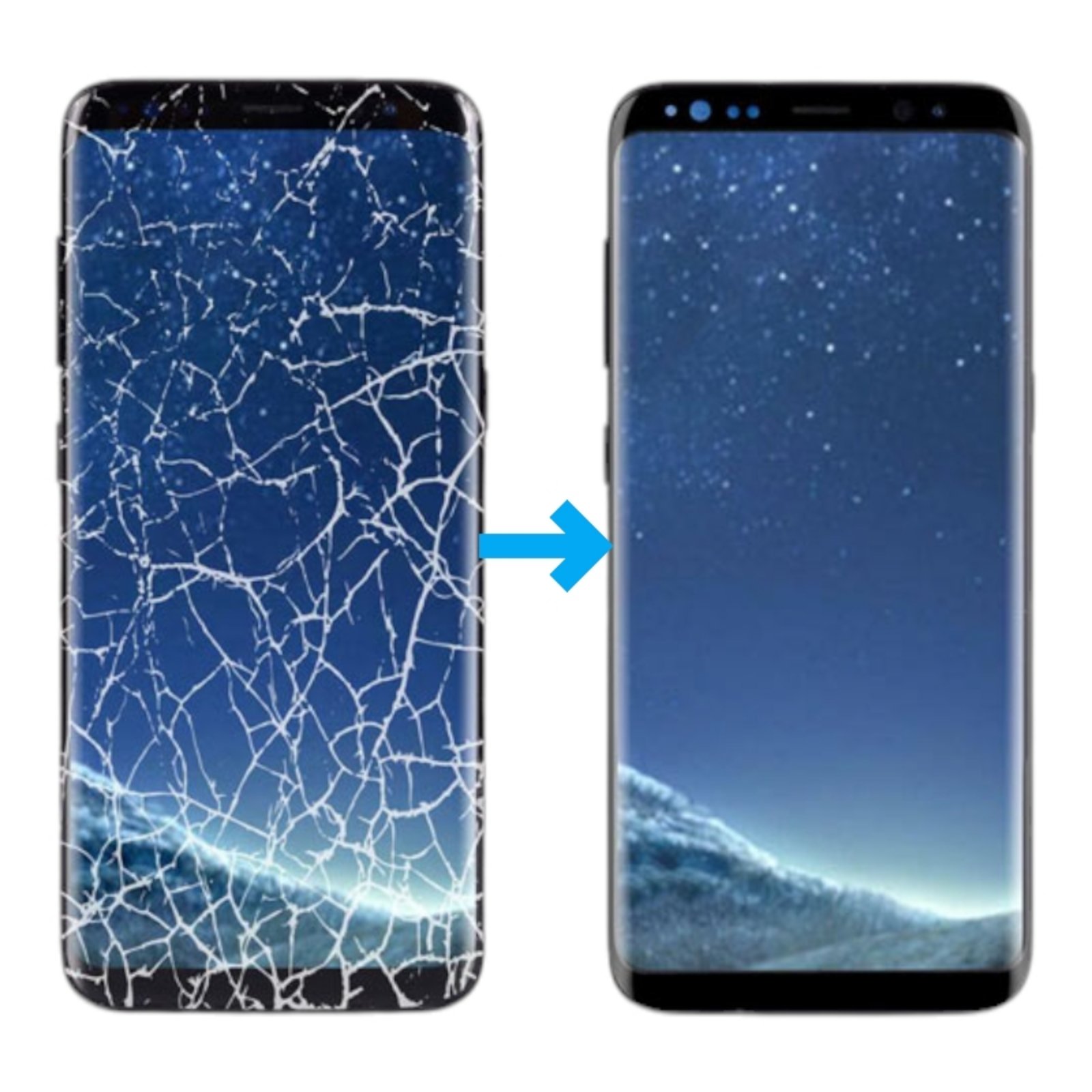 Замена стекла дисплея Samsung S8