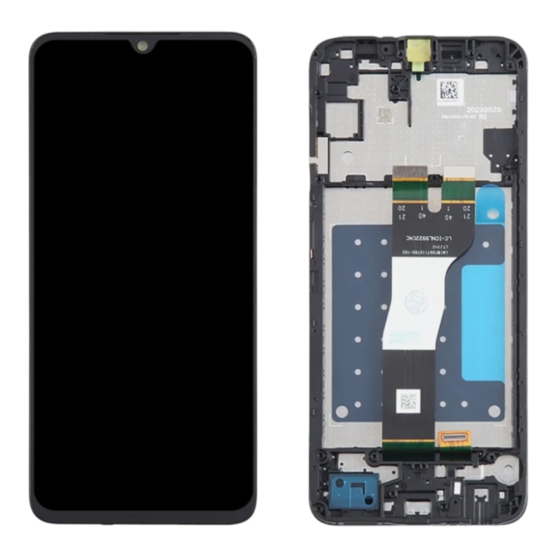 Дисплей Samsung A057F Galaxy A05S 2022 чёрный GH81-30716A + рамка сервисный 