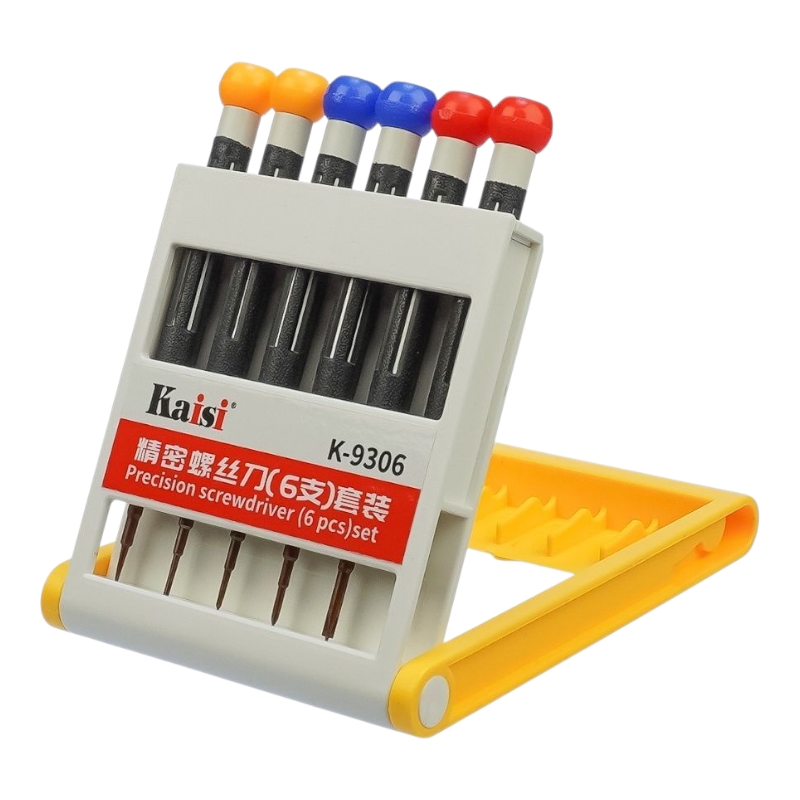 Набор отверток Kaisi K-9306 (+1.5, Y0.6, T2, *0.8, *1.2, hexagon M2.5) 