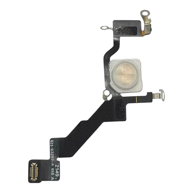 Шлейф iPhone 13 Pro Max с вспышкой, с микрофоном оригинал (снят с телефона)