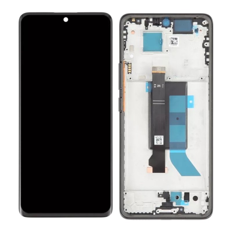 Дисплей Xiaomi Redmi Note 14 Pro 5G OLED чёрный + рамка