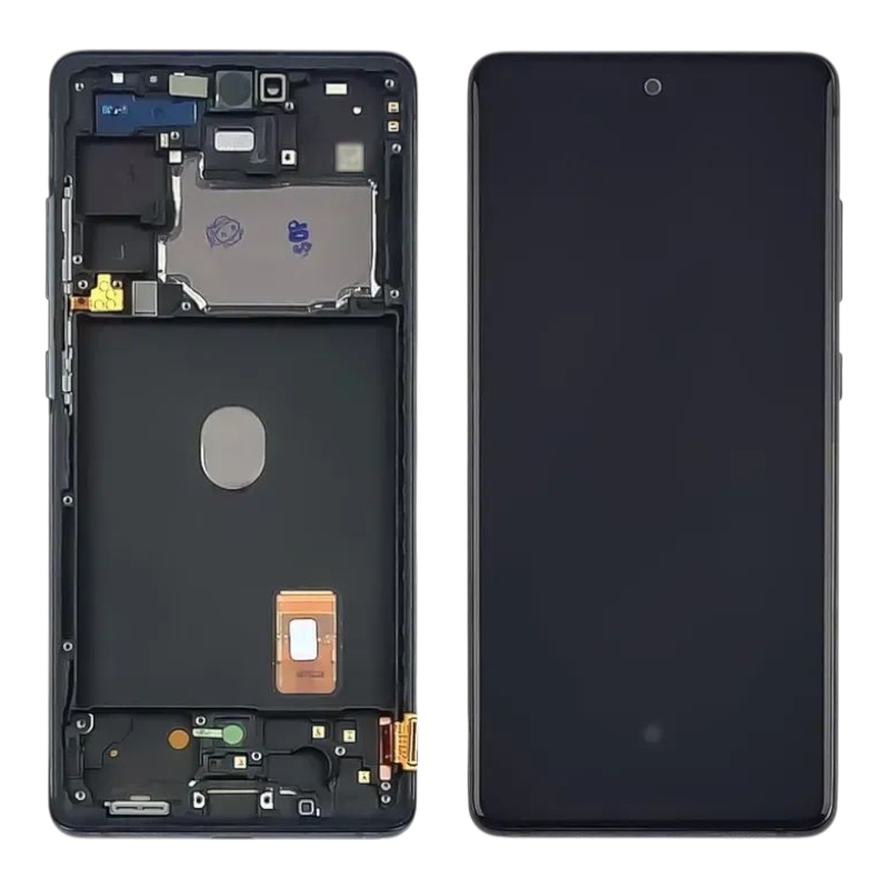 Дисплей Samsung G780 Galaxy S20 FE OLED (orig size) чорний + рамка