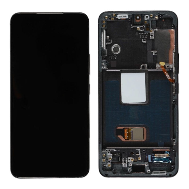 Дисплей Samsung S901 Galaxy S22 чорний + рамка GH82-27520A сервісний