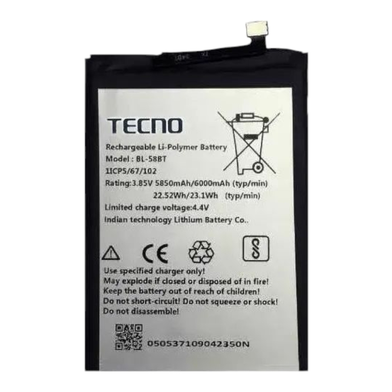 Акумулятор для Tecno Pova Neo / Pova 5 / Pova 4 (BL-58BT) 6000mAh