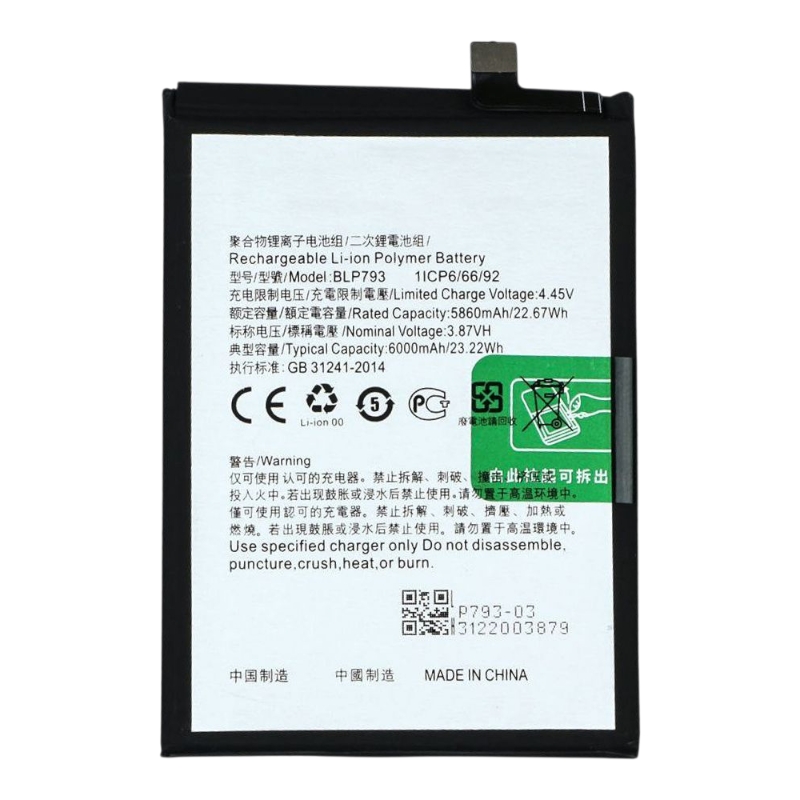 Акумулятор для OPPO C12 / C15 / C25 / Narzo 20 / Narzo 30A (BLP793)