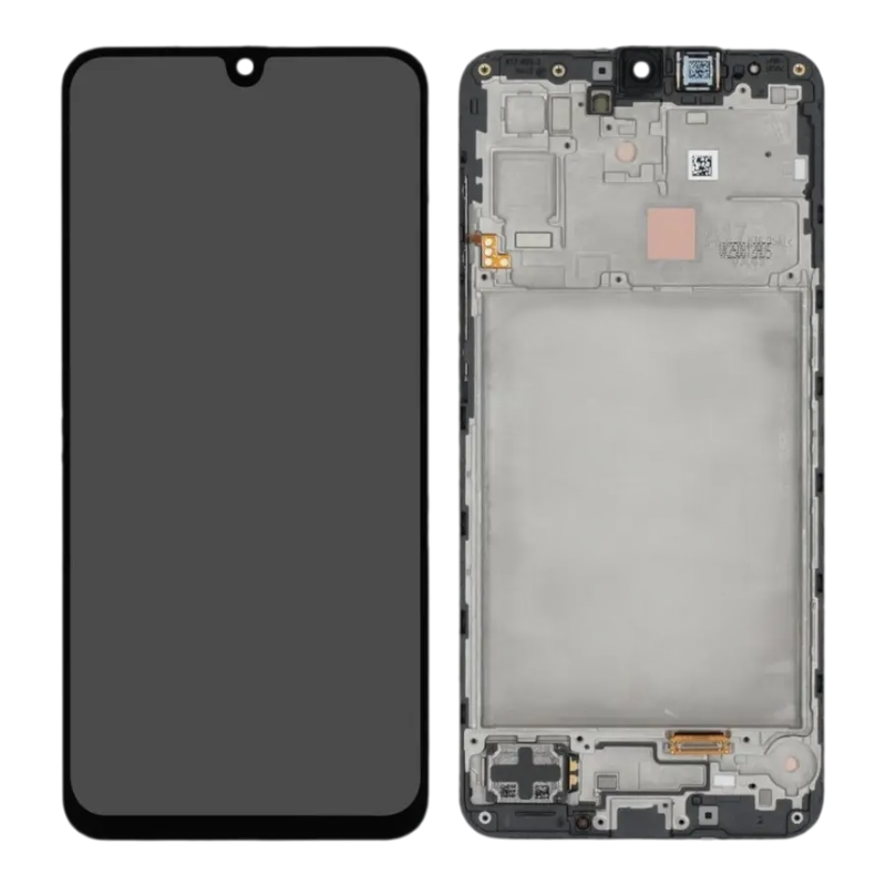 Дисплей Samsung A175 Galaxy A17 чорний сервісний оригінал з рамкою