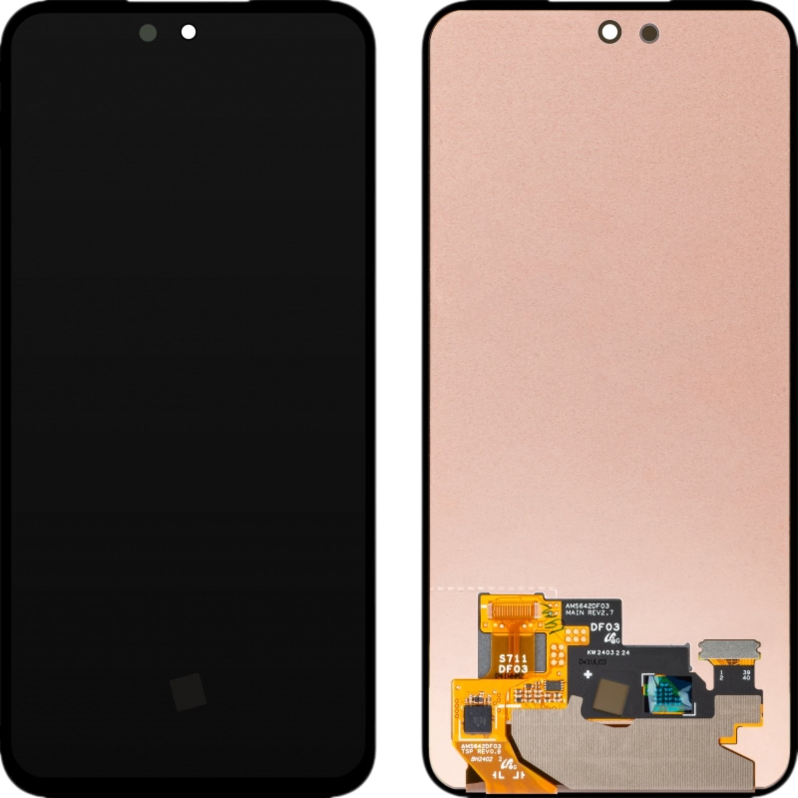 Дисплей Samsung S711 S23 FE чорний оригінал (переклеєне скло)