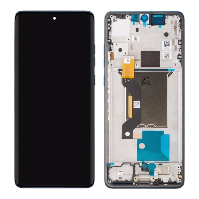 Дисплей Motorola Edge 60 Pro (XT2507) чорний з рамкою (Blue) Original